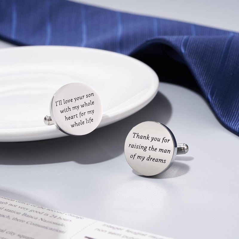 Jeka Father of The Bride and Groom Gifts - Wedding Tie Bars & Cufflinks - Keepsake Anniversary Jewelry for Men - Image 5